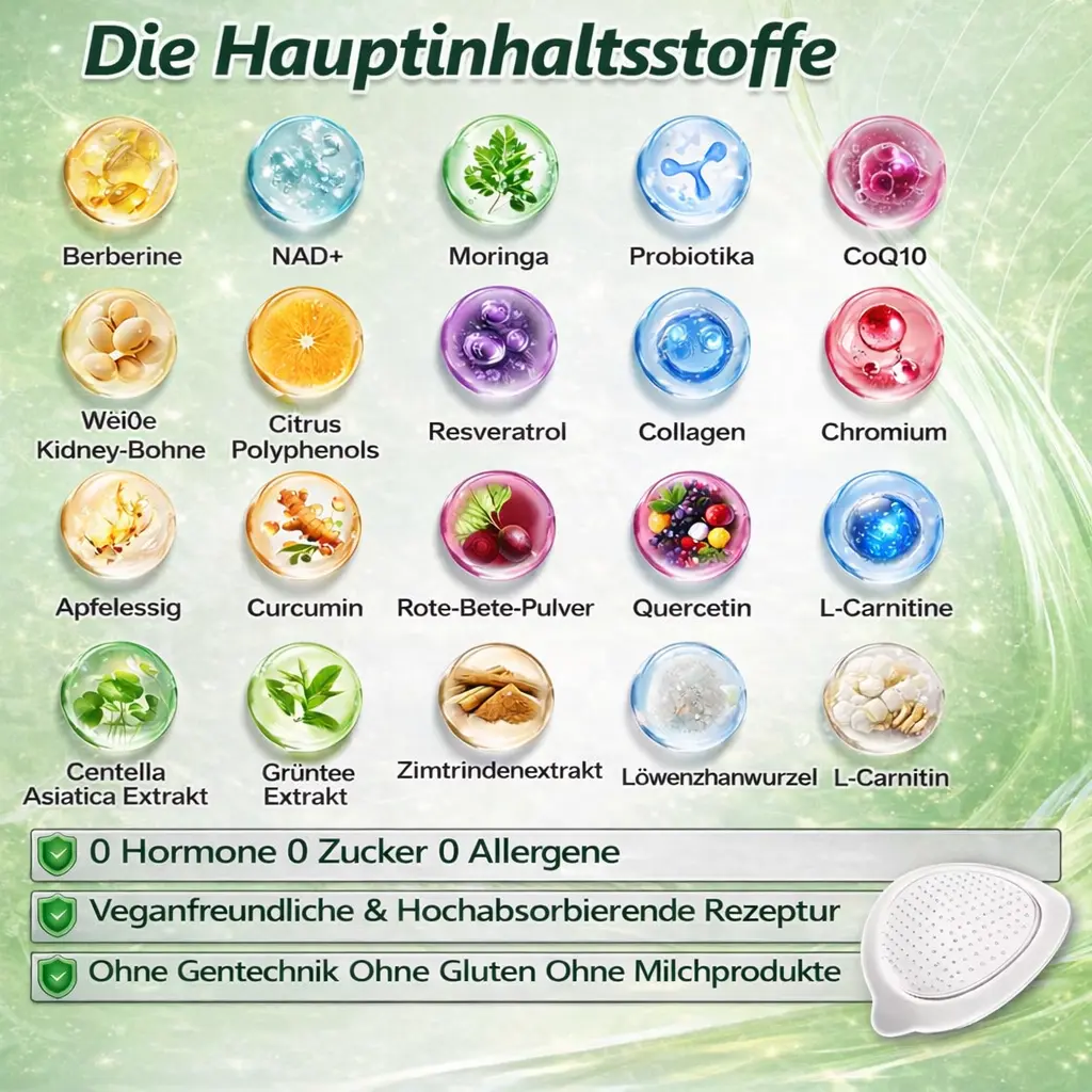 Offizieller Store | Alcuras Moringa × Berberin × AMPK 8-fach Slimming & Stoffwechsel-Nano-Mikronadel-Patch 🇺🇸 Nur 1× täglich · Sichtbare Veränderungen in 7 Tagen