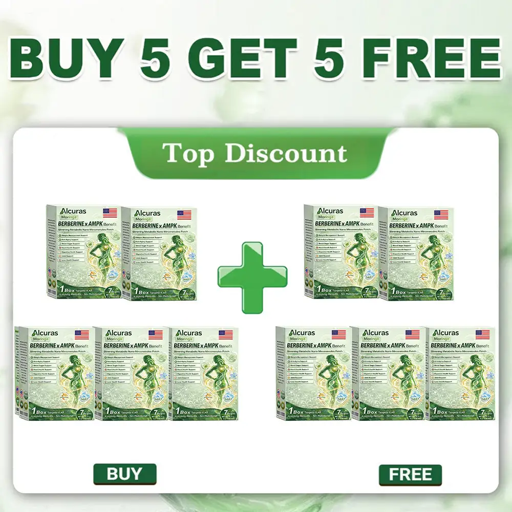 🧬Alcuras™ Moringa × Berberine × AMPK 8-Benefit Slimming & Metabolic Nano Microneedle Patch
