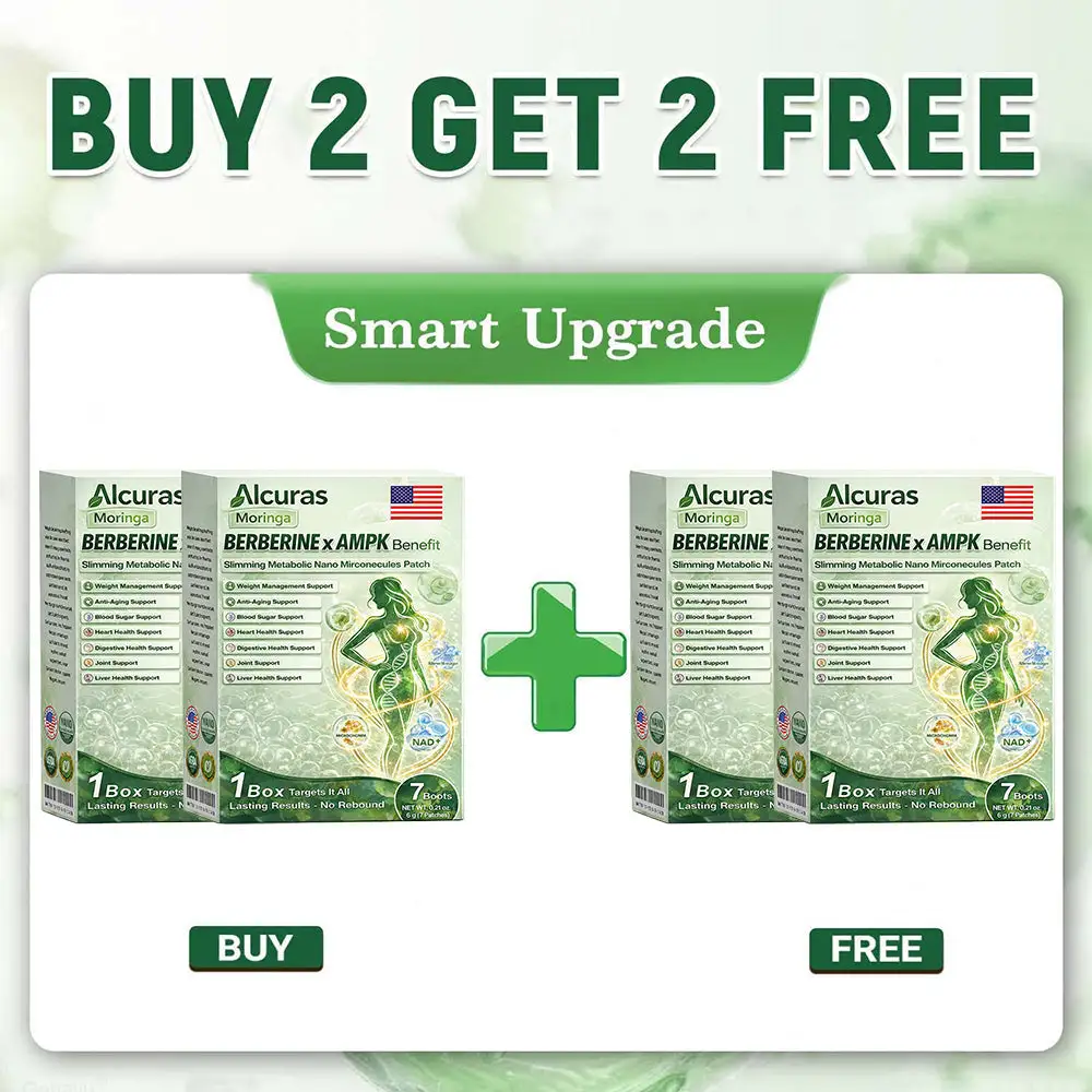 🧬Alcuras™ Moringa × Berberine × AMPK 8-Benefit Slimming & Metabolic Nano Microneedle Patch