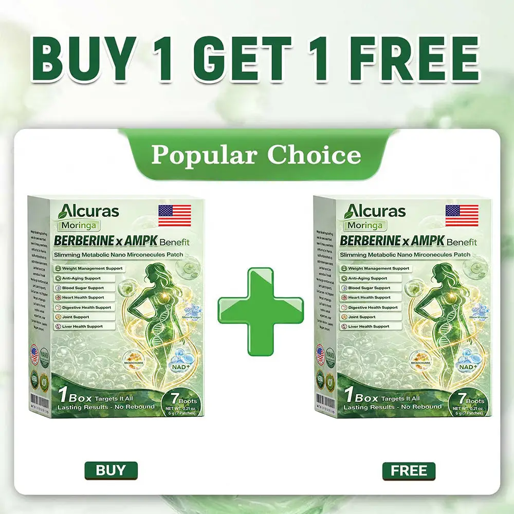 🧬Alcuras™ Moringa × Berberine × AMPK 8-Benefit Slimming & Metabolic Nano Microneedle Patch