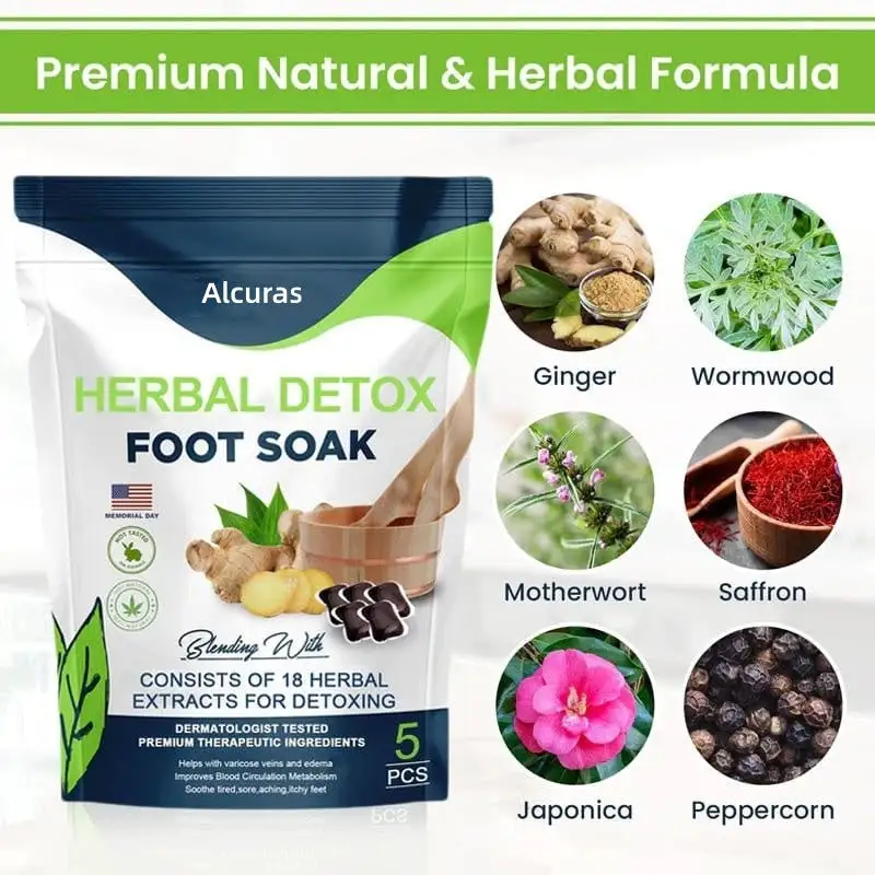 Alcuras™ PRO Herbal Detox Foot Soak Beads