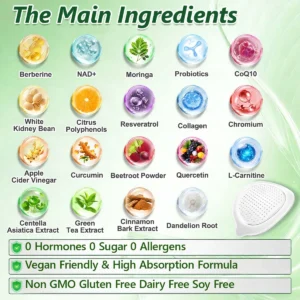 Alcuras® Moringa & Berberine * NAD+ 10-in-1 Advanced Nano Microneedle Patch