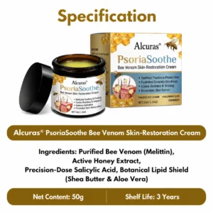 Alcuras® PsoriaSoothe Bee Venom Skin-Restoration Cream