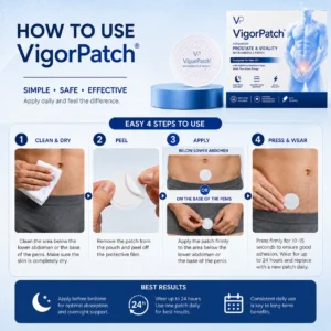 Alcuras® Advanced Prostate & Vitality Microneedle Patch Designed for Men 25+ with Nighttime Bathroom Trips, Weak Flow & Low Energy