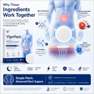 Alcuras® Advanced Prostate & Vitality Microneedle Patch Designed for Men 25+ with Nighttime Bathroom Trips, Weak Flow & Low Energy
