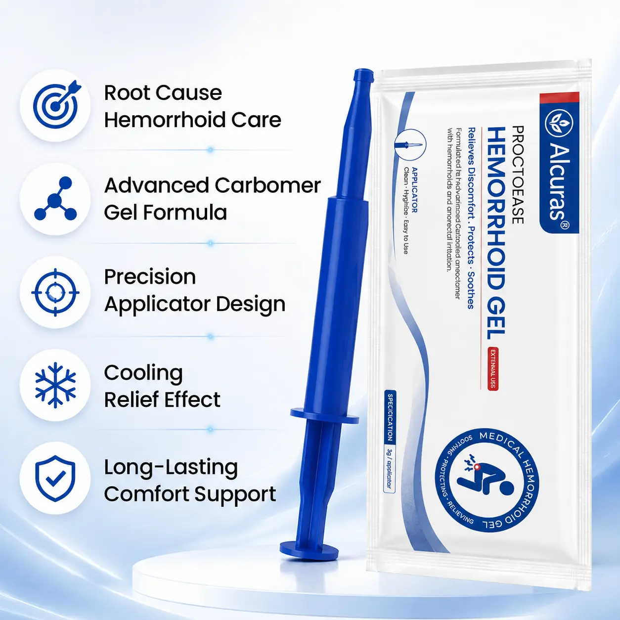Alcuras® ProctoEase Hemorrhoid Gel.
